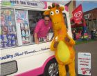 Summer fun day - Even Giraffes love ice cream !